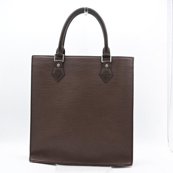 LOUIS VUITTON LV Sac Plat PM Hand Bag Epi Leather Mocha France - Picture 4 of 15